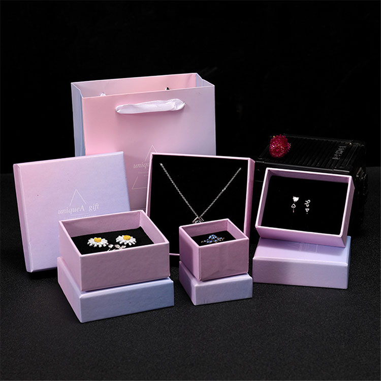 Quadratische Form Luxus Karton Schmuck Kraft Box Set